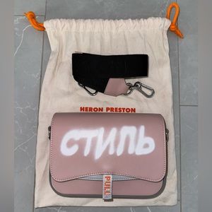 Heron Preston Blush Pink Crossbody Bag
